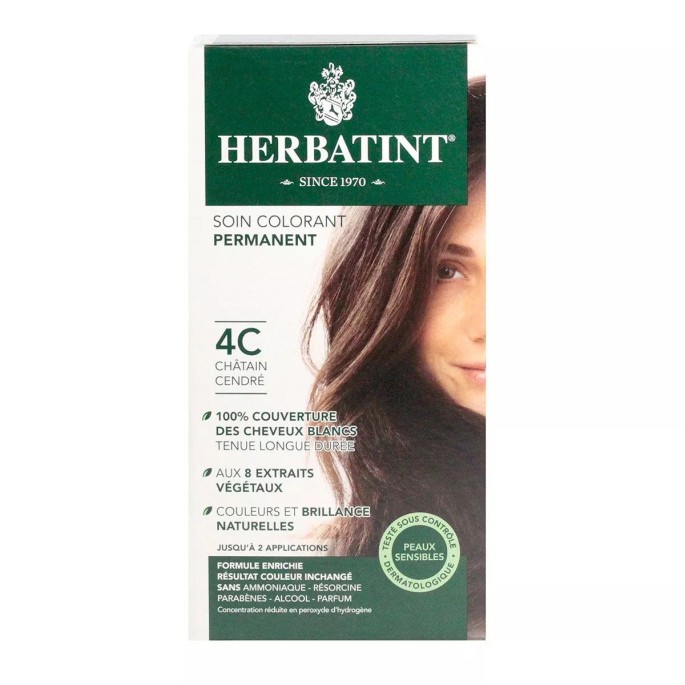Herbatint Teinture Cheveux 4C Châtain Cendré