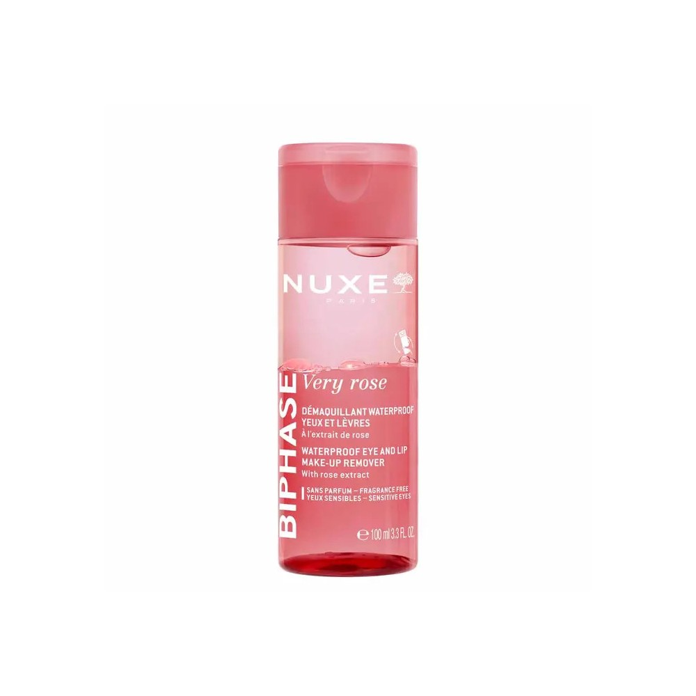 Nuxe very rose démaquillant yeux biphasé