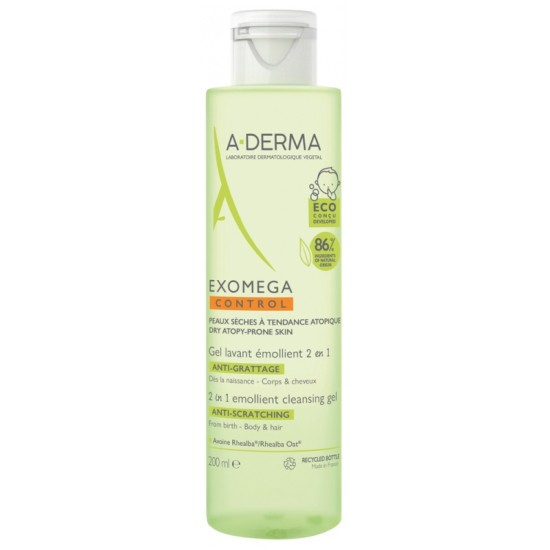 A-DERMA Exomega Control Gel Lavant 200 ml