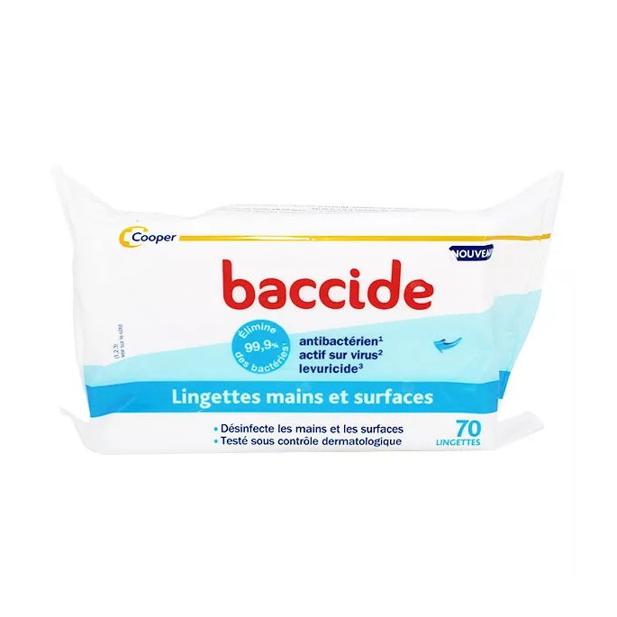 Baccide Désinfectant Mains Surfaces Lingettes