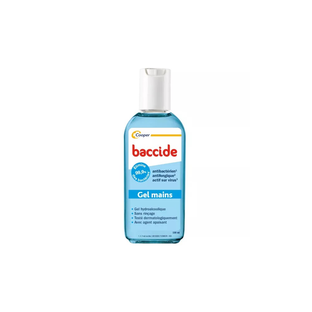 Baccide gel main bleu 100 ml
