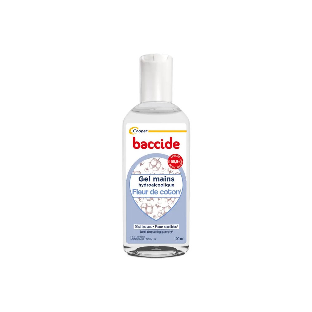 Baccide gel mains coton 100 ml