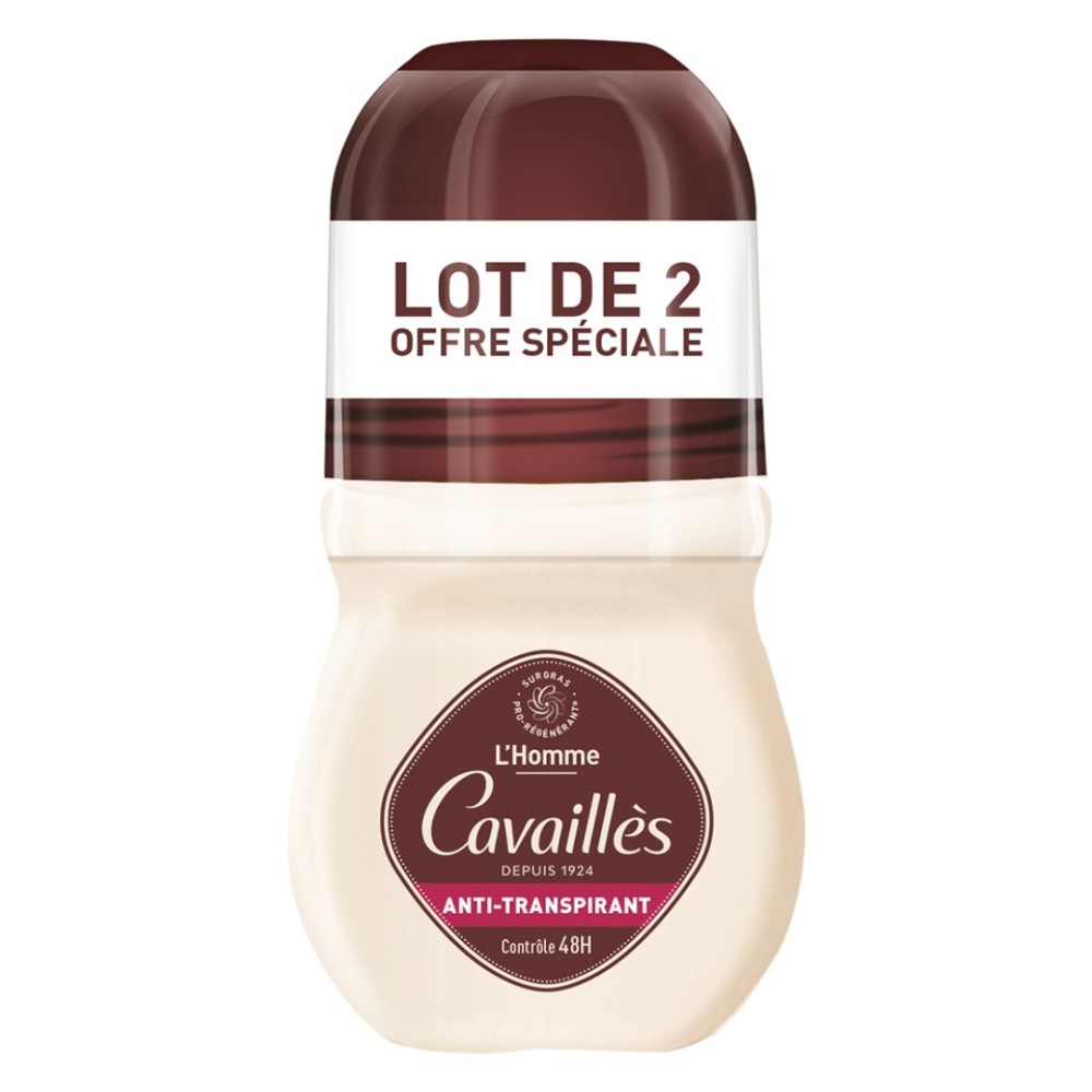 Roger Cavailles Déodorant Homme Absorb+ Roll-On Duo
