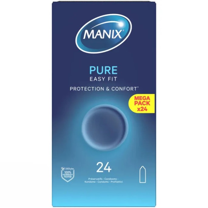 Manix Pure Préservatifs - Boîte de 24