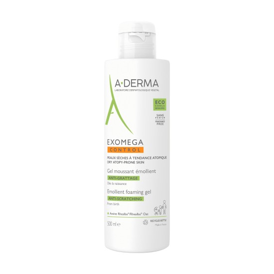 A-DERMA Exomega Control Gel Moussant 500 ml