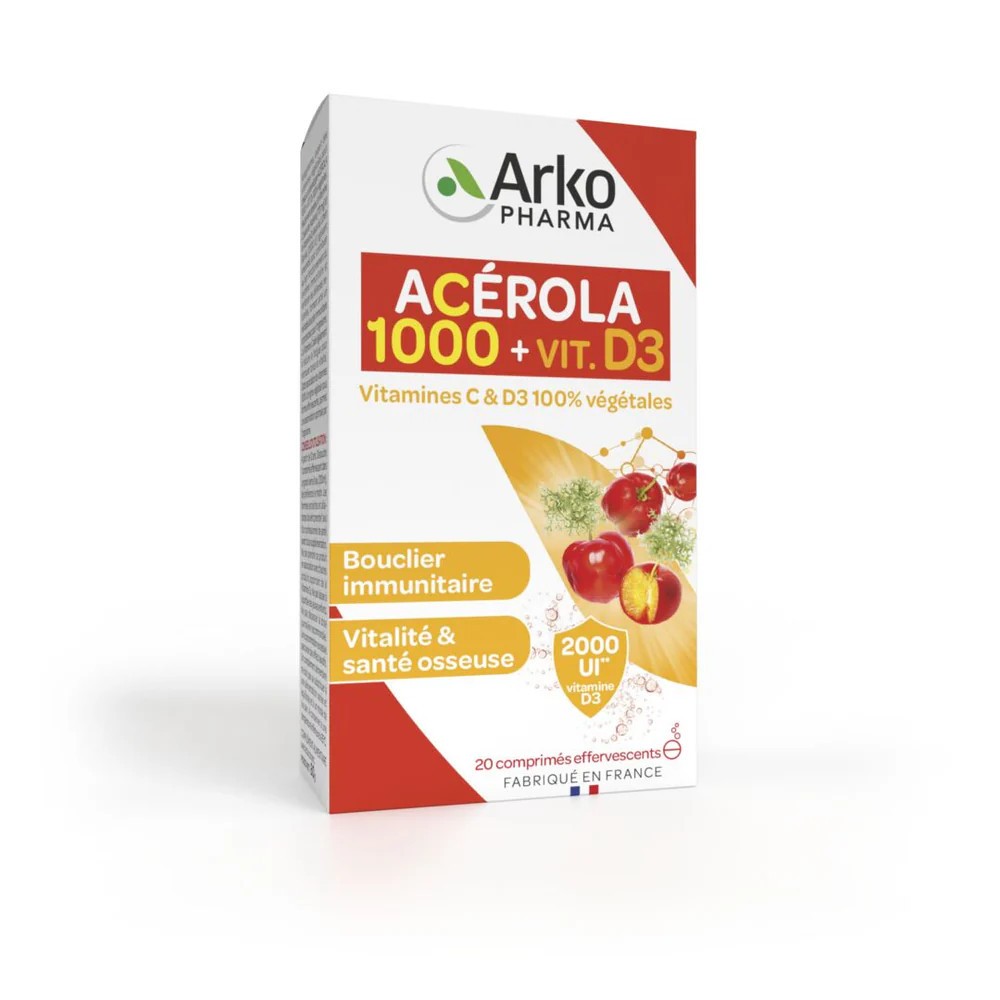 Arkopharma Arko Acerola 1000 + Vit D 2000 UI