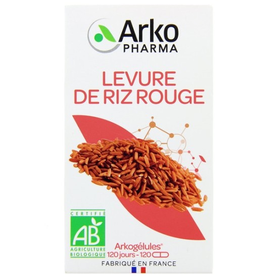 Arkopharma Levure de Riz Rouge Bio 120 gélules