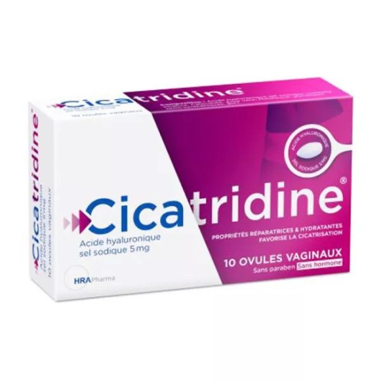 CICATRIDINE OVULE VAGINAUX HYALU B/10