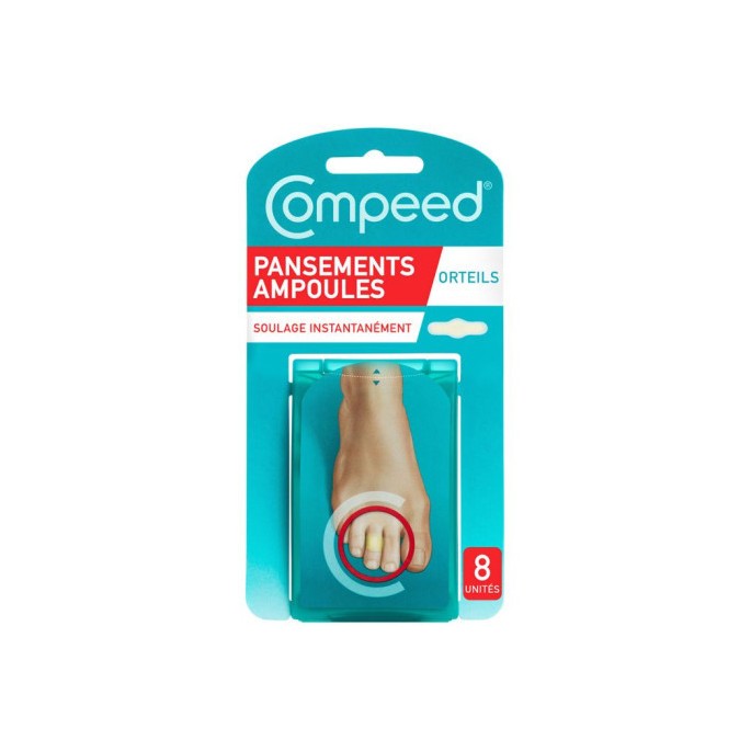 Compeed ampoules aux orteils - boite de 8