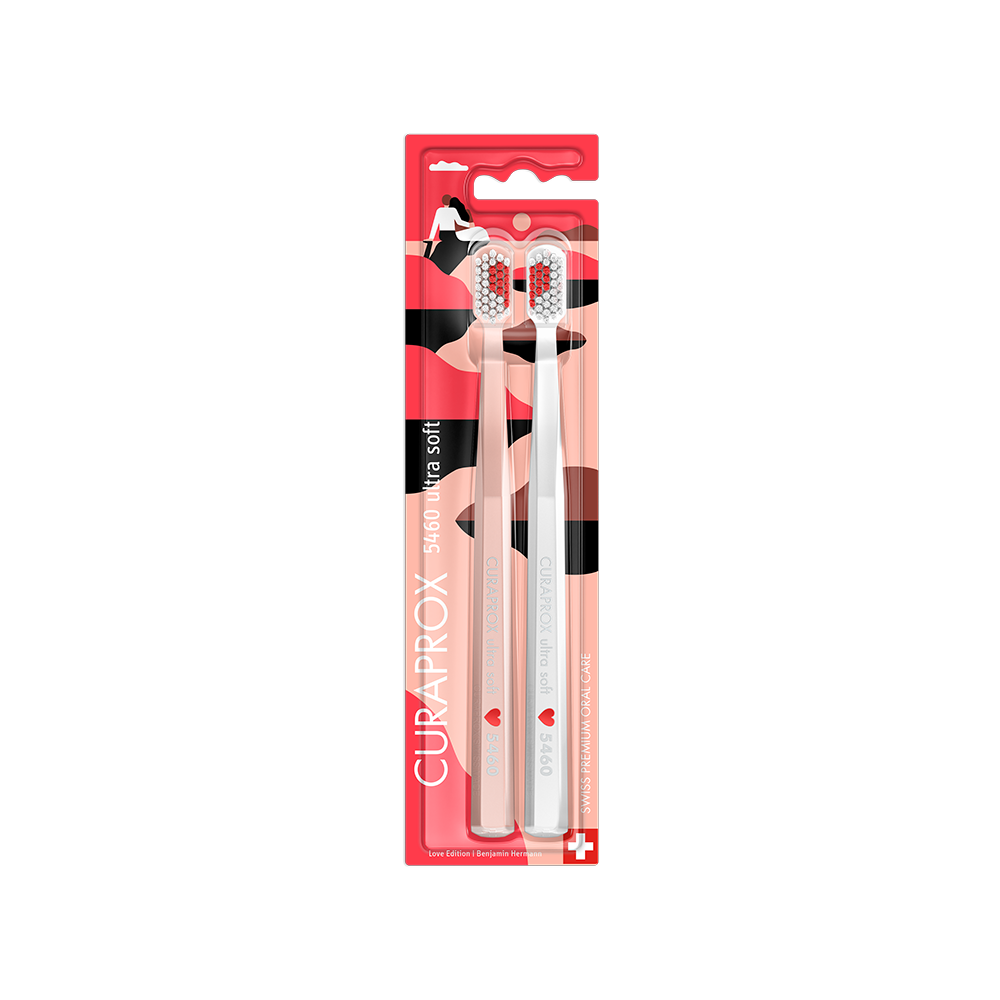 Curaprox Brosse à Dents Ultra Soft Cs 5460 Love Duo