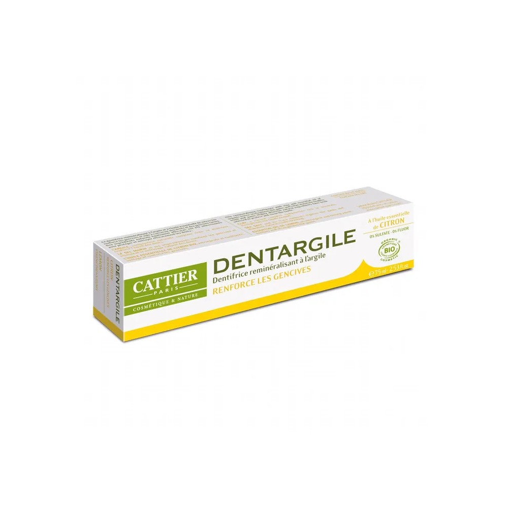 Cattier dentifrice reminéralisant citron 75 ml