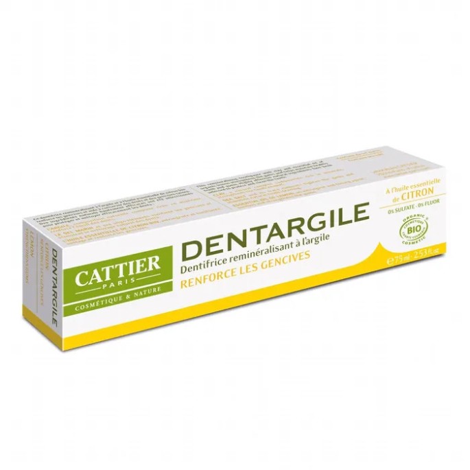 Cattier dentifrice reminéralisant citron 75 ml