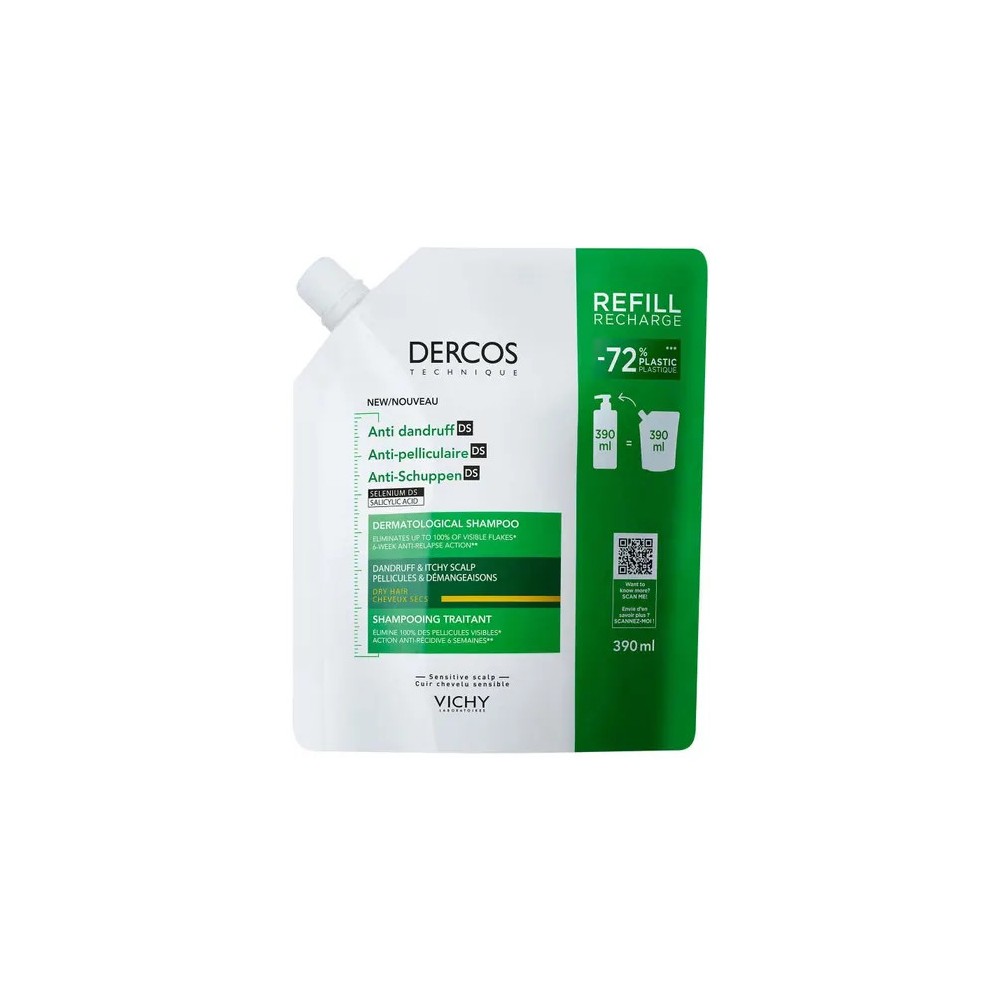 Dercos Shampooing Anti-Pelliculaire Éco Recharge