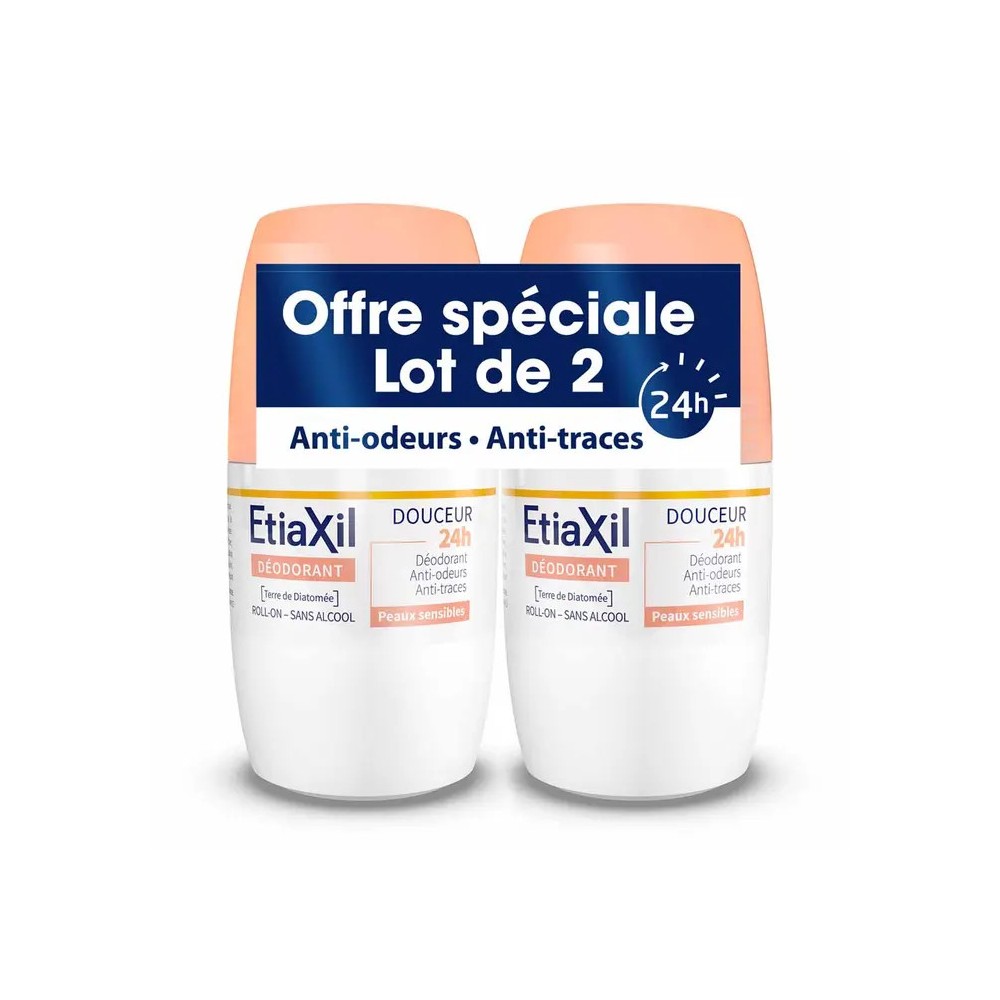 ETIAXIL DEO DOUCEUR ROLL-ON 50ML X2 DUO