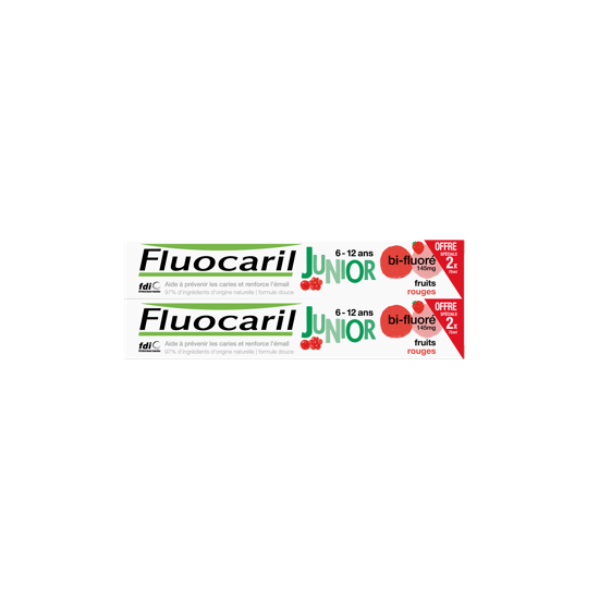 Fluocaril Dentifrice 6-12 ans Rouges Duo