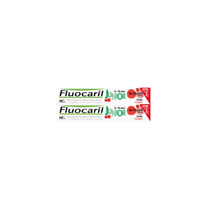 Fluocaril Dentifrice 6-12 ans Rouges Duo