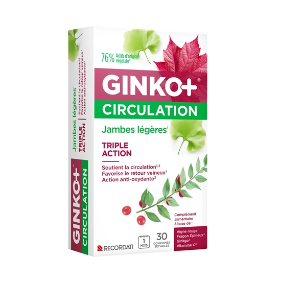 Ginko + Ginkgo Biloba Circulation 30 comprimés