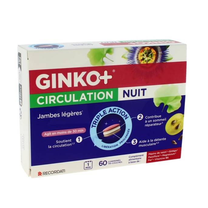 Ginko+ Circulation Nuit 60 comprimés