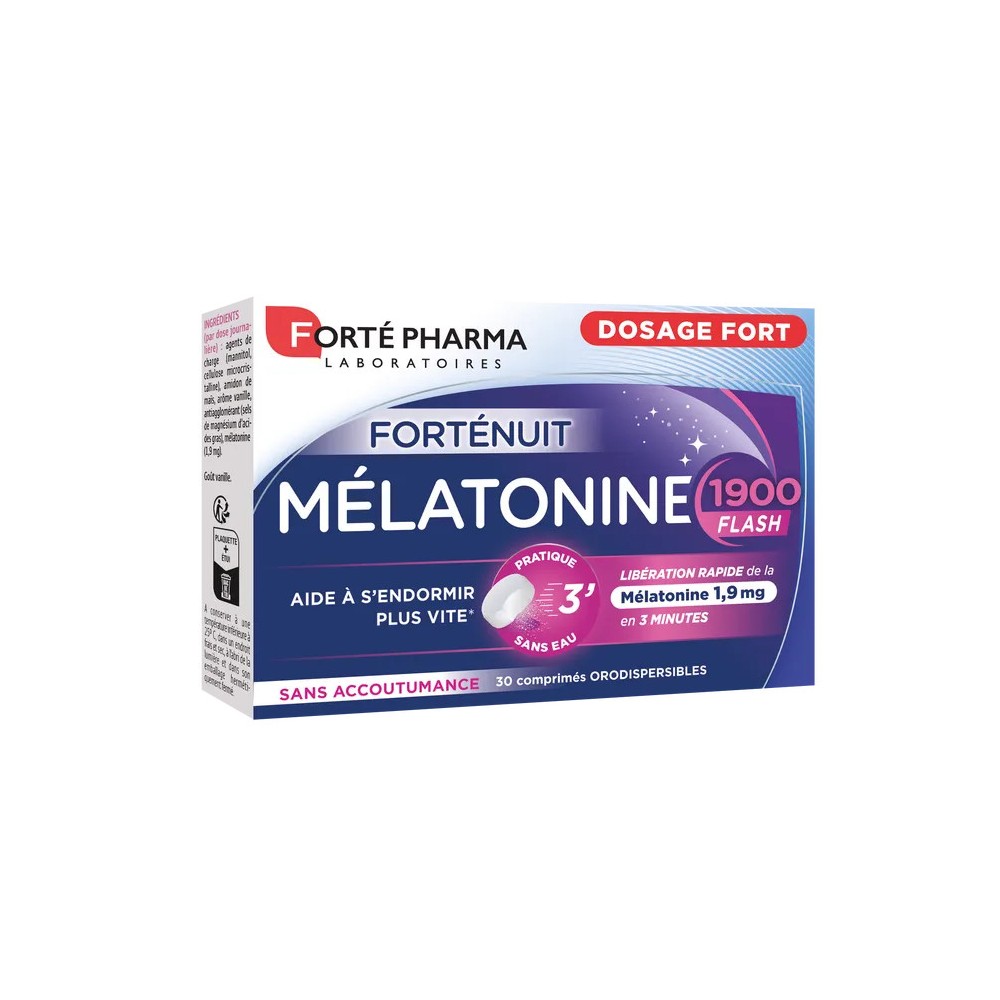 Forté Pharma Mélatonine 1900 Flash 30 comprimés