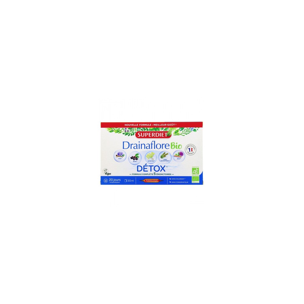 Superdiet Drainaflore 20 ampoules