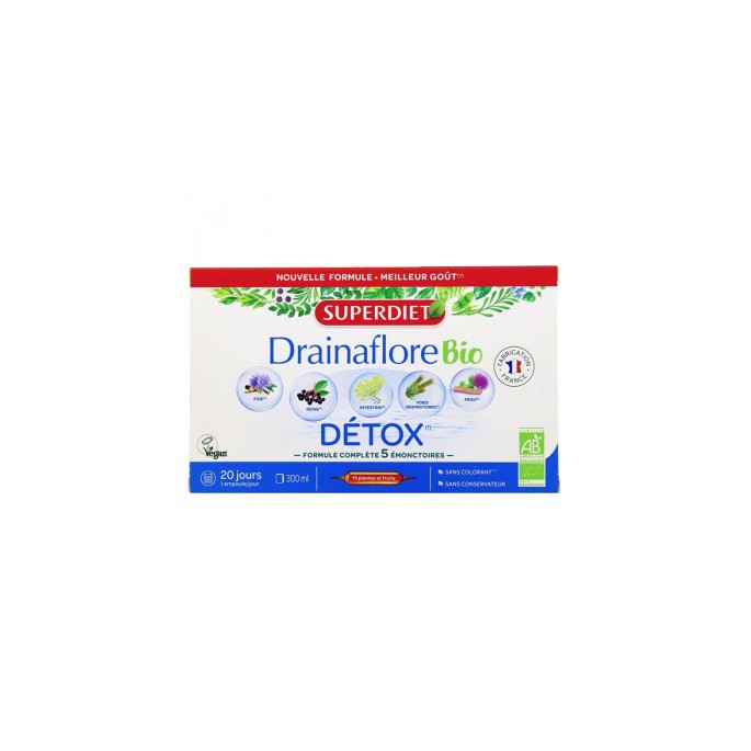 Superdiet Drainaflore 20 ampoules