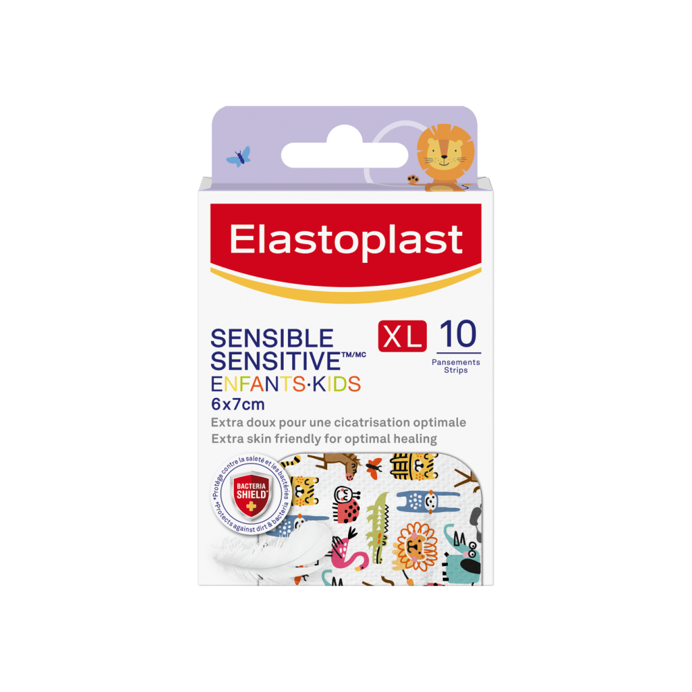 Elastoplast Pansements XL Peaux Sensibles Enfant 10 Unités