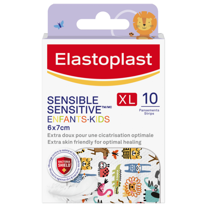 Elastoplast Pansements XL Peaux Sensibles Enfant 10 Unités