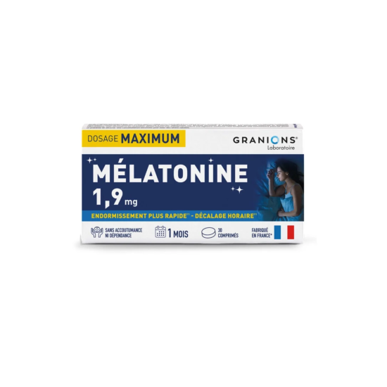 GRANIONS SOMMEIL MELATONINE 1.9MG CPR B/30