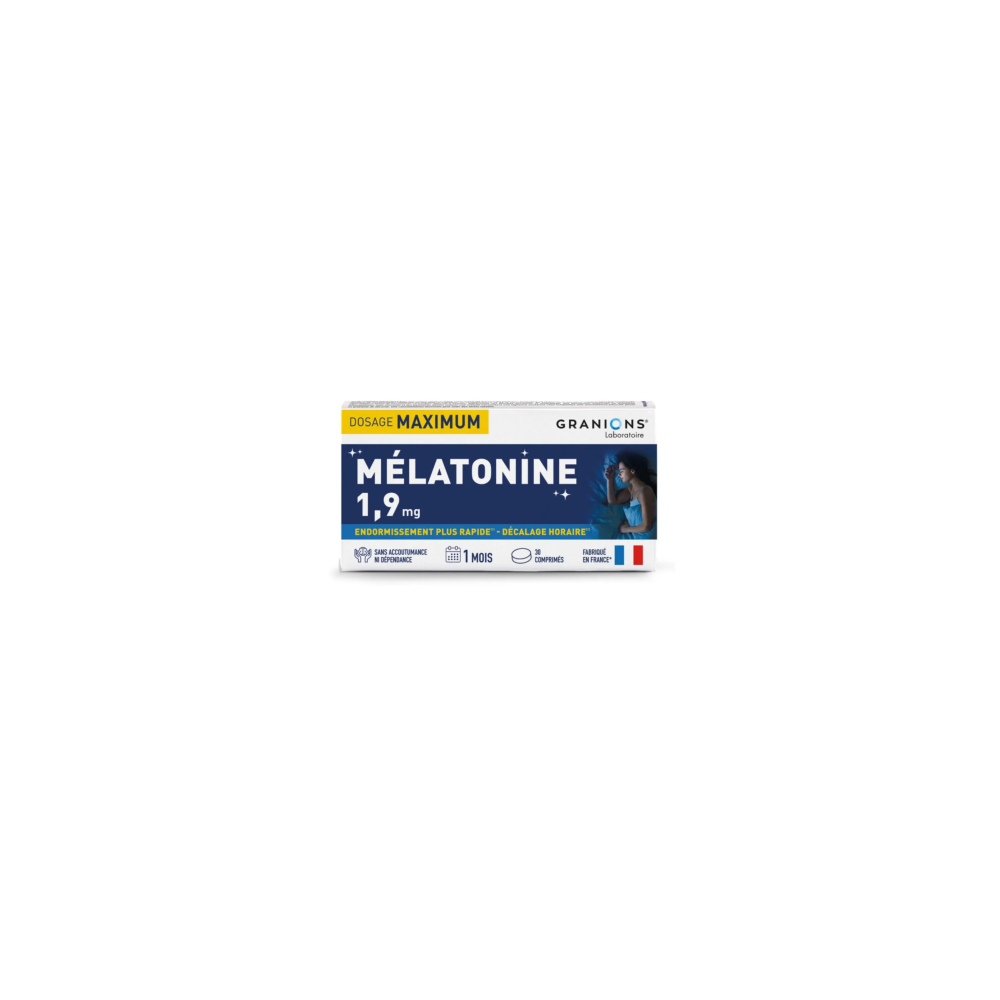 Granions Mélatonine 1,9 mg 30 Comprimés