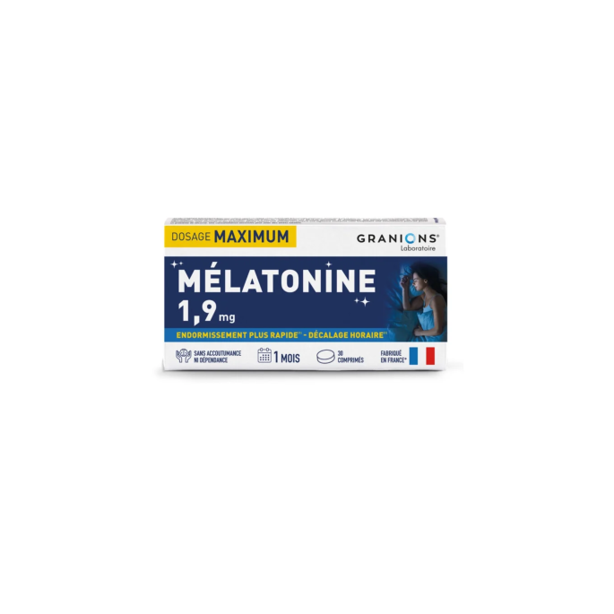 Granions Mélatonine 1,9 mg 30 Comprimés