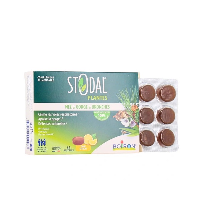 Boiron Stodal Plantes Pastilles Citron 36