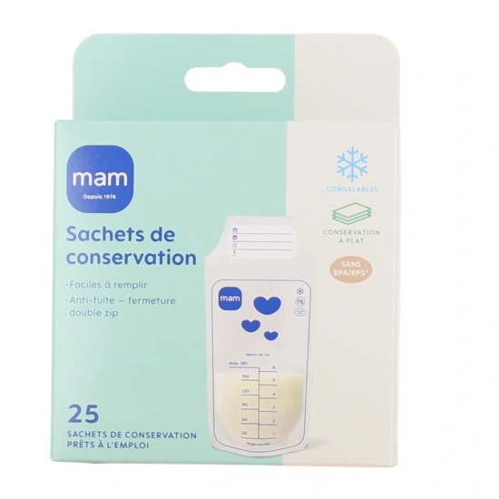 MAM SACHET DE CONSERVATION 180ML B/ 25