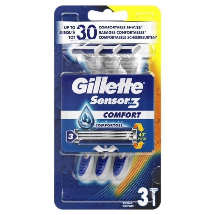 GILLETTE RAS SENSOR3 JETABLEX3