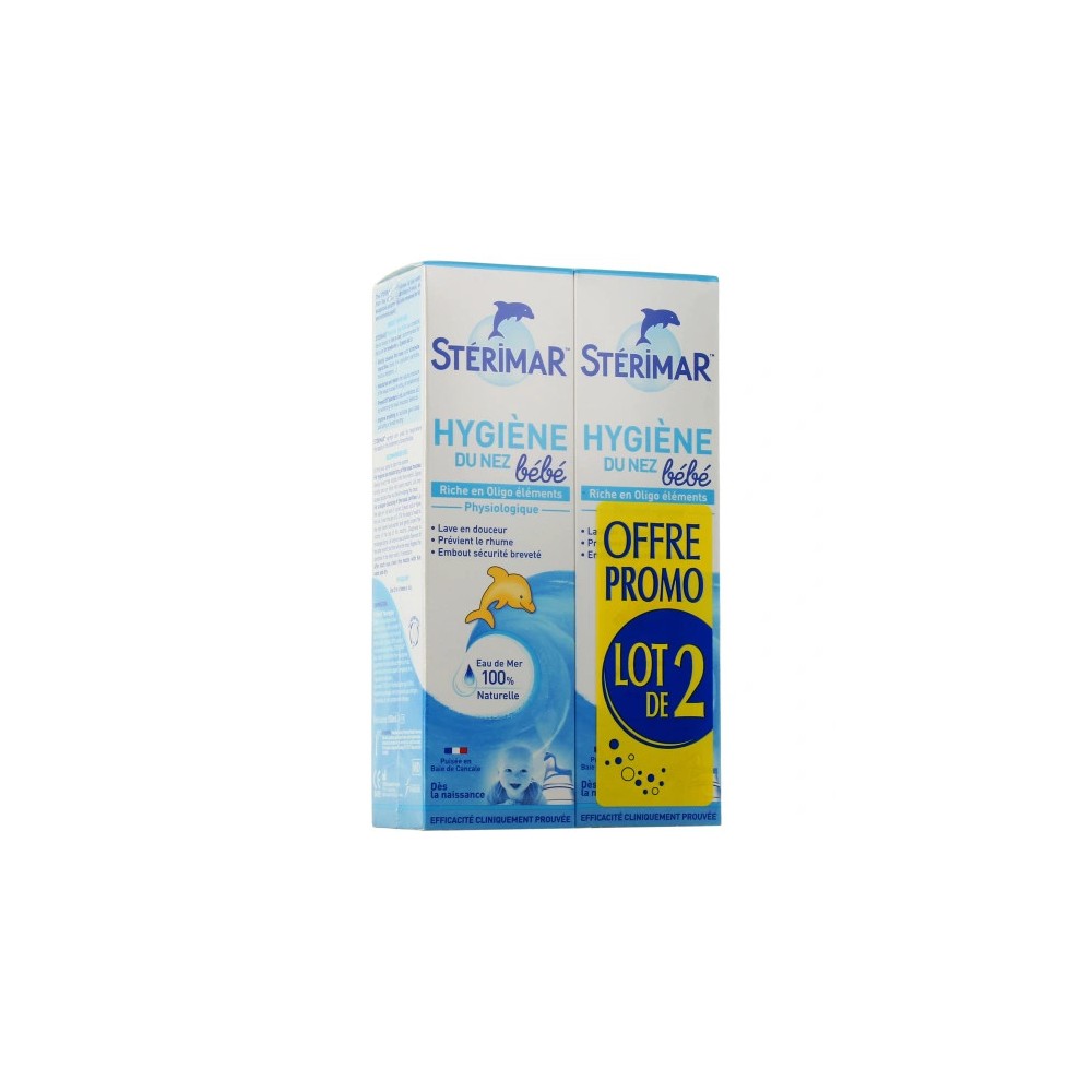 Stérimar Bébé Hygiène Nez 2 X 100 ml