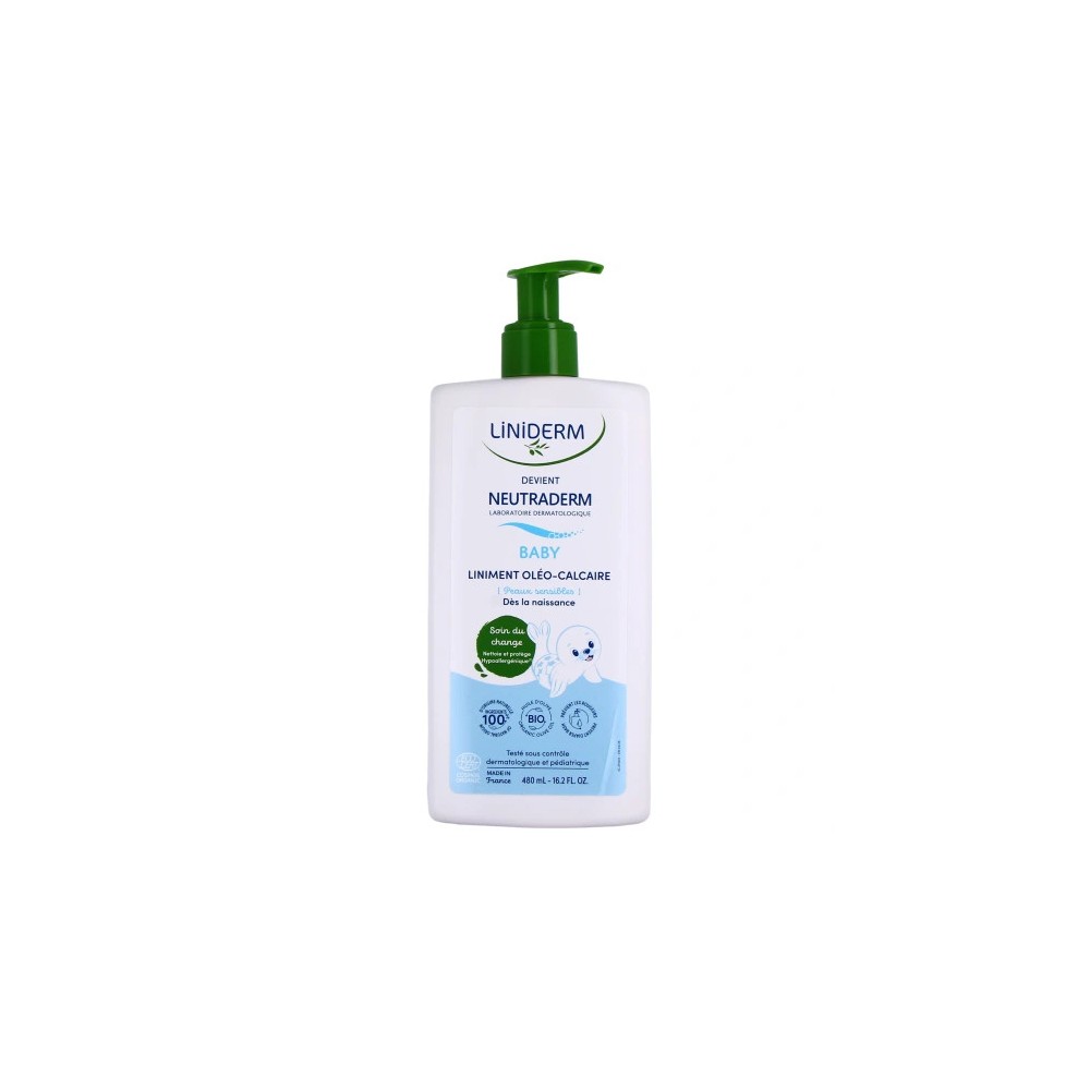 Neutraderm Liniment Oléo-calcaire Flacon-pompe 480 ml