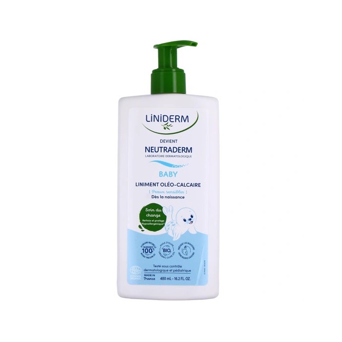 Neutraderm Liniment Oléo-calcaire Flacon-pompe 480 ml