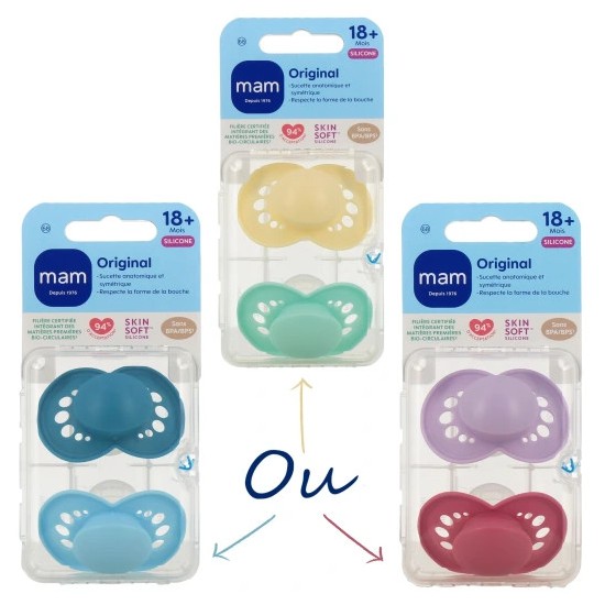 MAM 68 SUCETTE ORIGINAL NATURE SIL U18M+ DUO