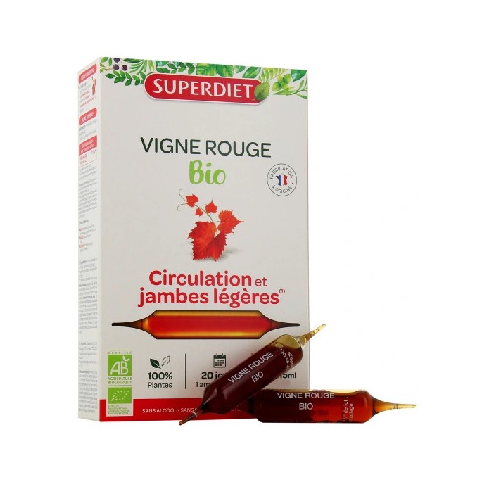 Superdiet Vigne Rouge 20 Ampoules