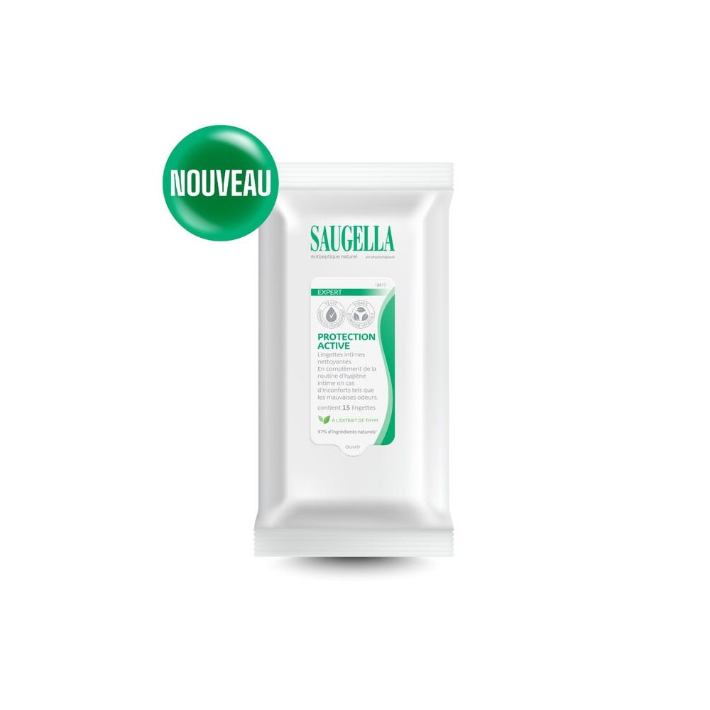 Saugella Lingettes Antiseptiques Pocket 15 Unités