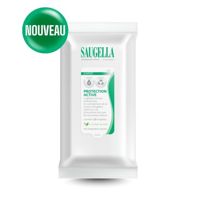 Saugella Lingettes Antiseptiques Pocket 15 Unités