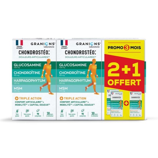CHONDROSTEO 3 X 90 PROMO 1 MOIS OFFERT