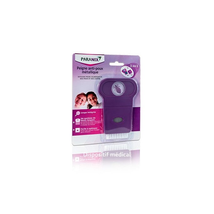 PARANIX PEIGNE 3 EN 1 METALLIQUE