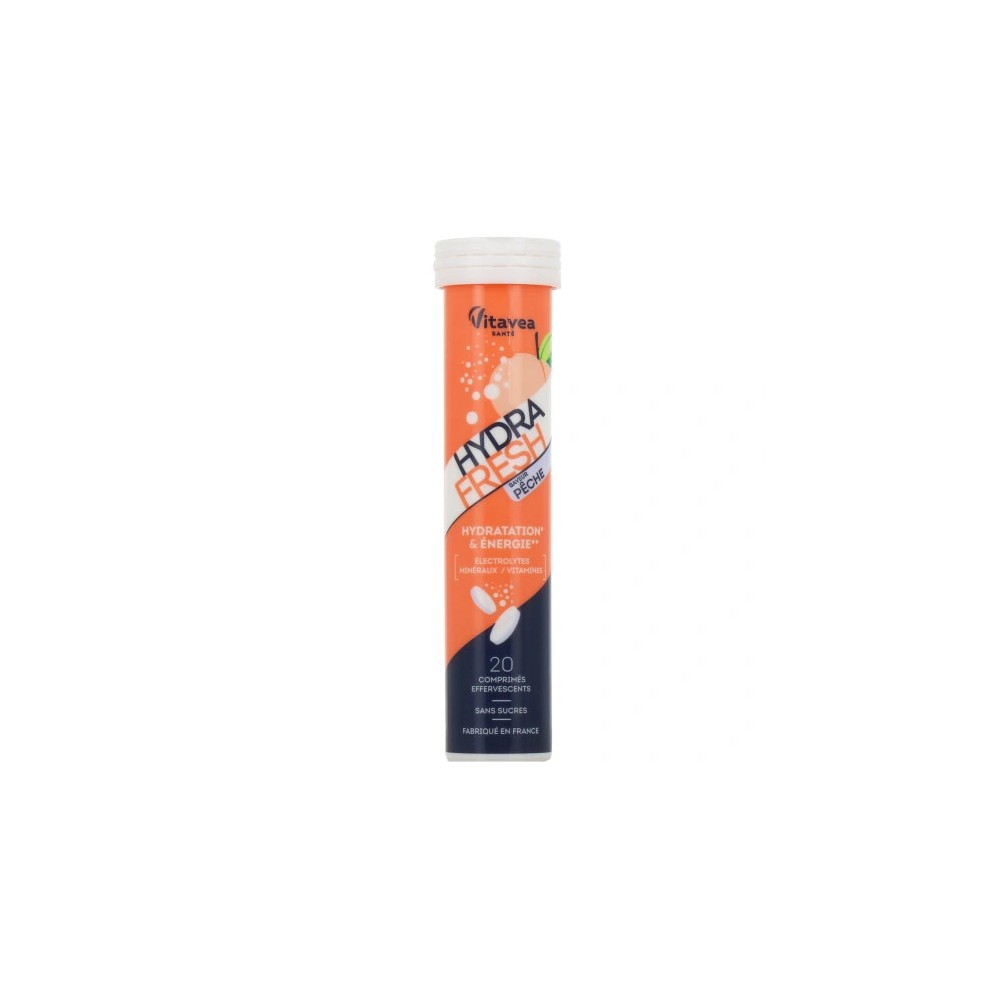 Nutrisanté Hydrafresh Pêche 20 Comprimés Effervescents