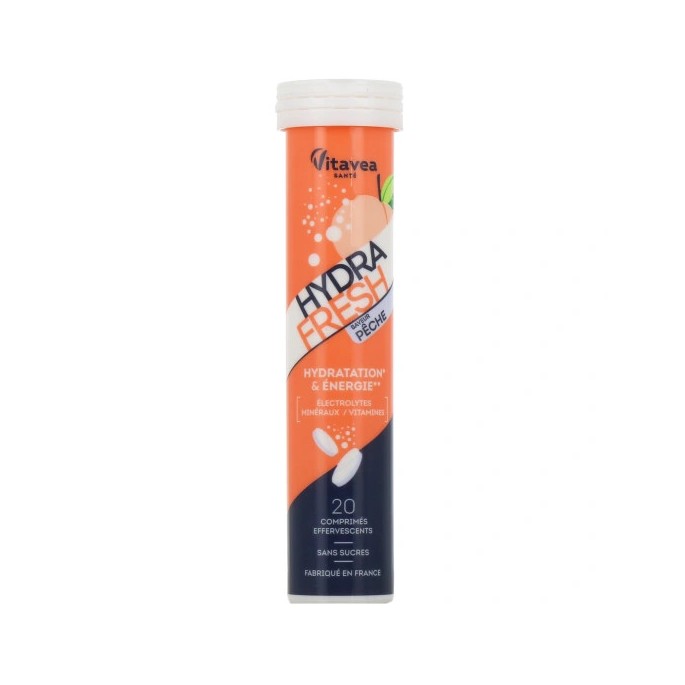 Nutrisanté Hydrafresh Pêche 20 Comprimés Effervescents