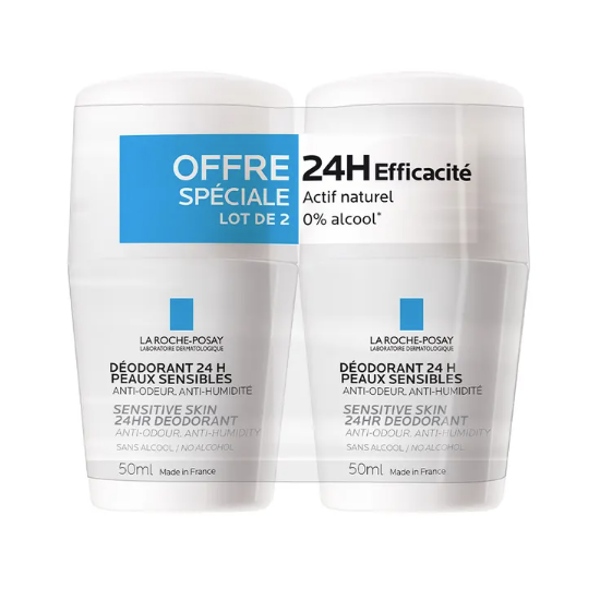 La Roche-Posay Déodorant 24H Roll-On Duo