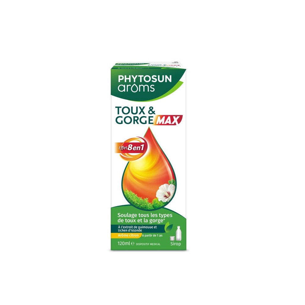 Phytosun Arôms Sirop Toux et Gorge Max 120 ml
