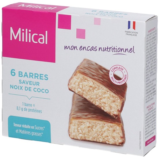 Milical Barre Coco - 6 unités