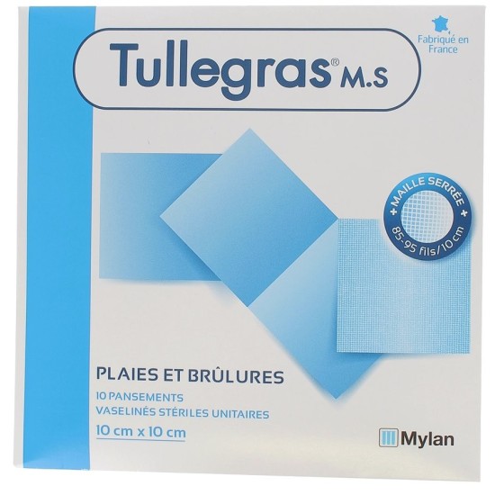Tullegras pansement stérile 10x10 cm