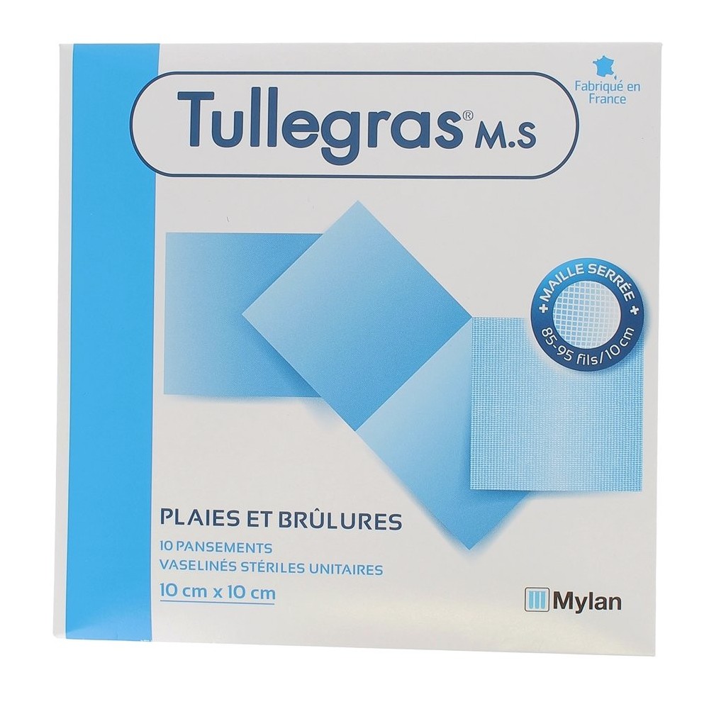 Tullegras pansement stérile 10x10 cm