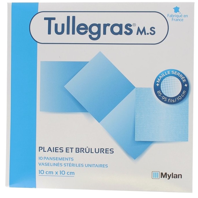 Tullegras pansement stérile 10x10 cm
